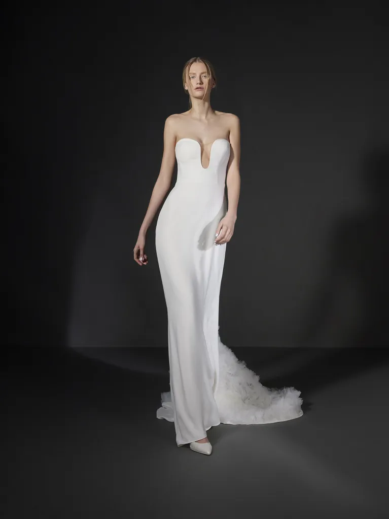 Abito da sposa Vera Wang sirena in crepe - felix